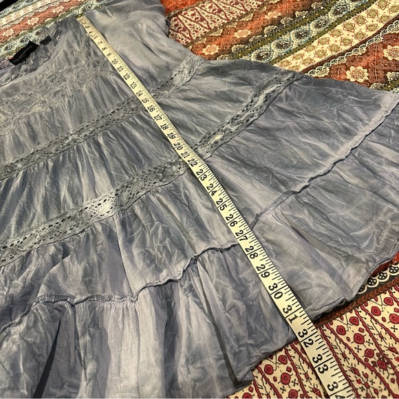 Vintage Henna Tie Dye Cotton Bohemian Blouse - Picture 14 of 15